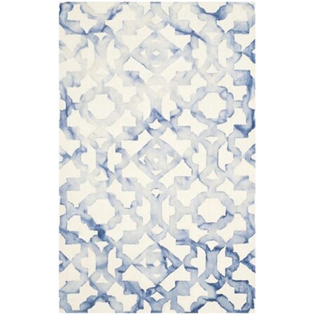 Safavieh Dip Dyed Hand Tufted Rectangle Rug- Ivory - Blue- 9 x 12 ft. DDY717A-9